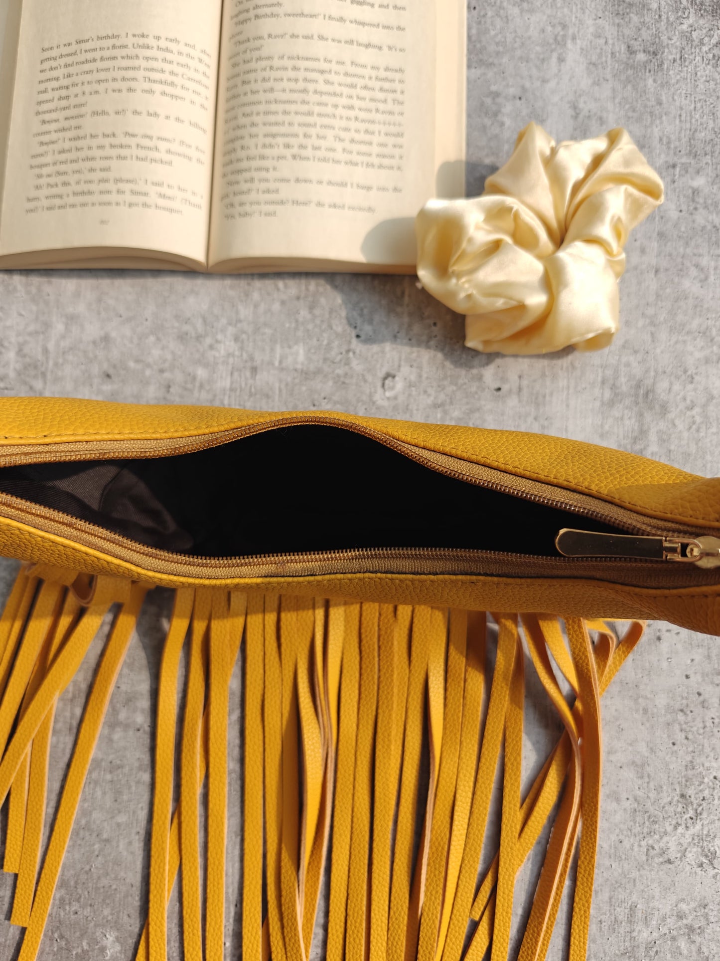 Fringe Detail Hobo Bag