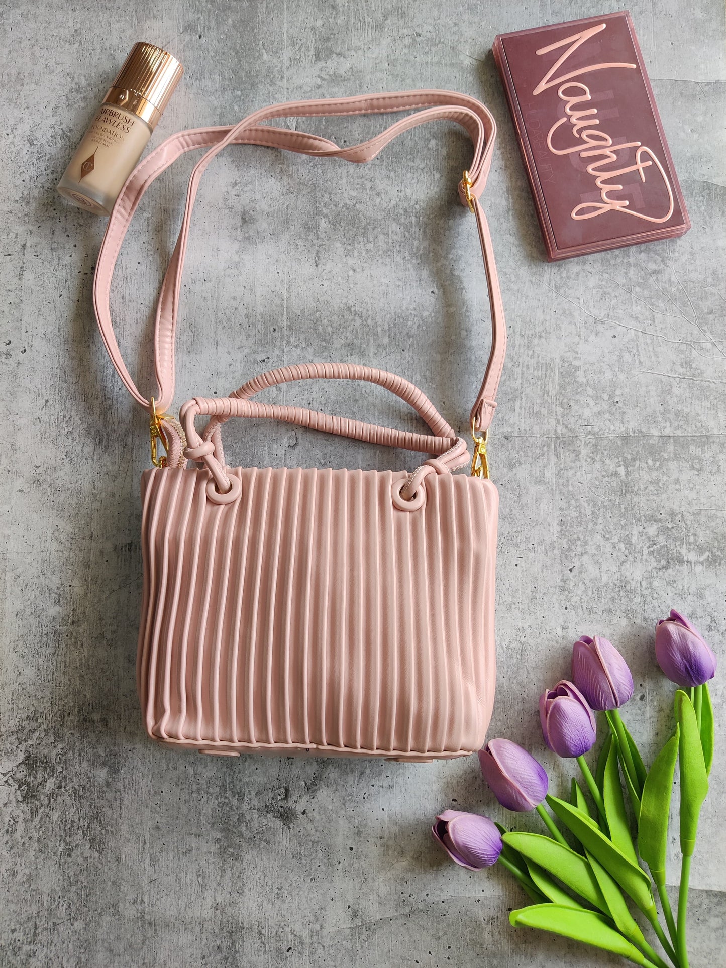 Pleated Sling Bag