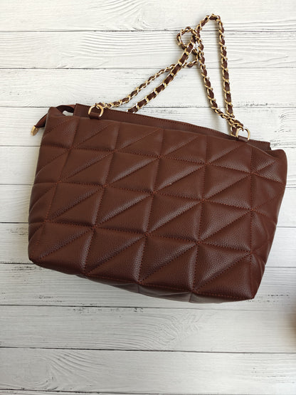 Chic Diamond Quilted Chain Handle Tote Bag