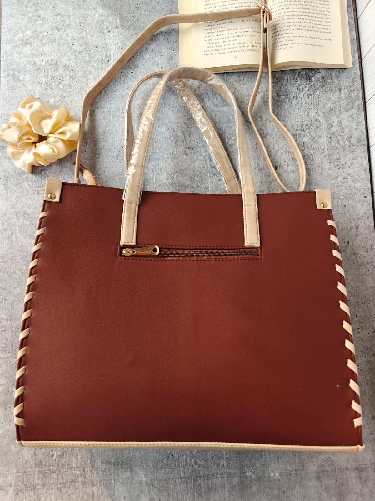 Brown Horizon Tech Tote