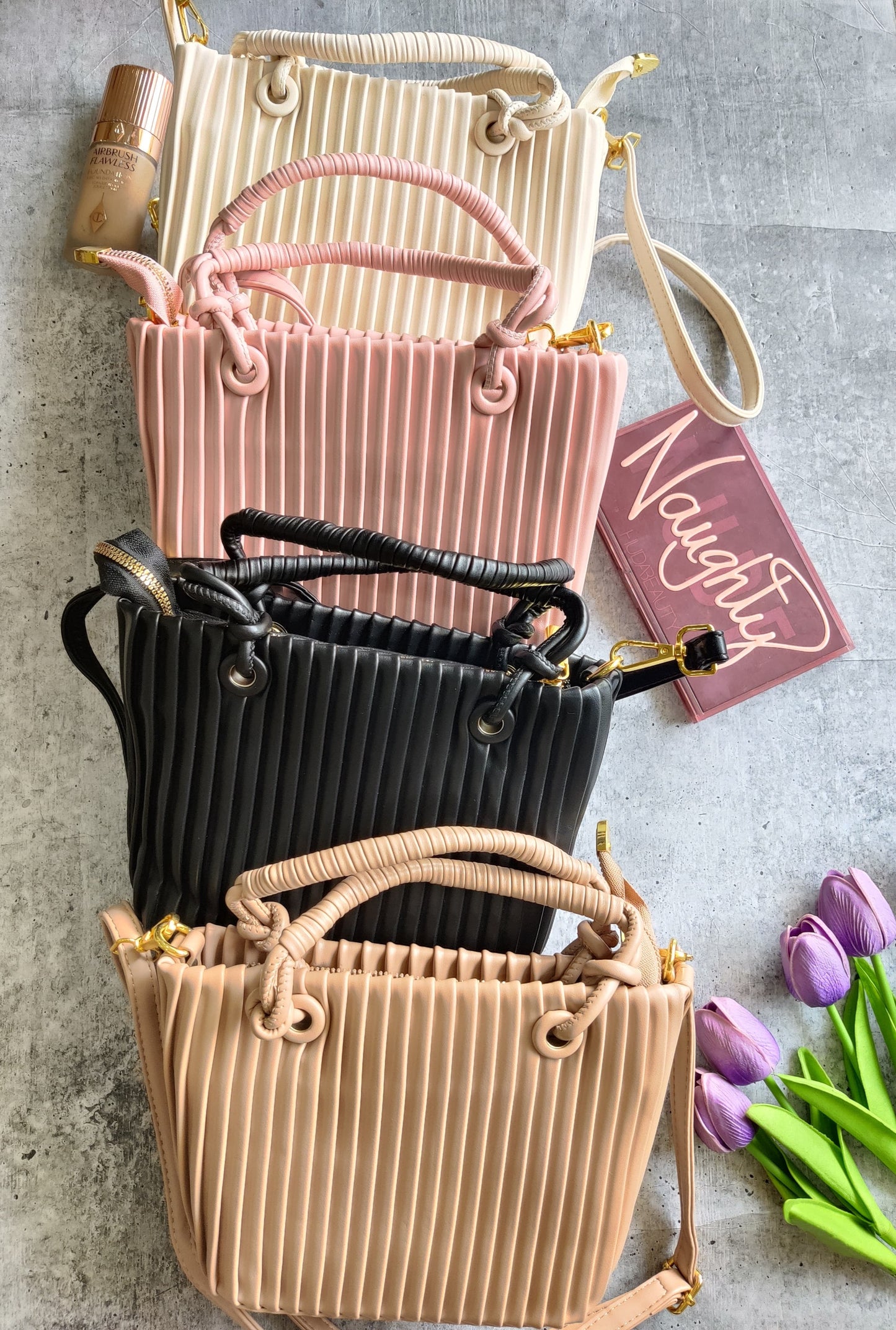 Pleated Sling Bag