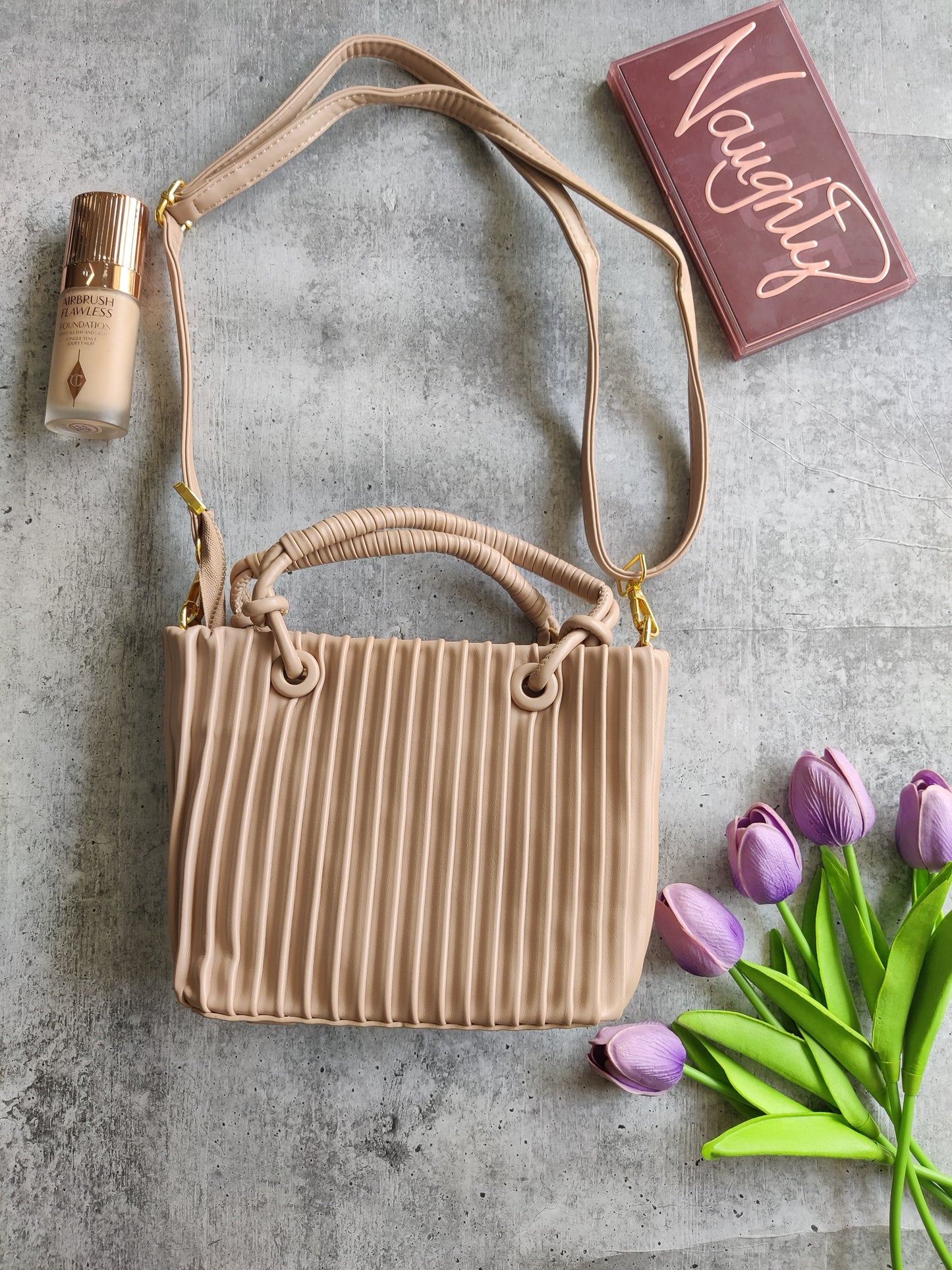 Pleated Sling Bag