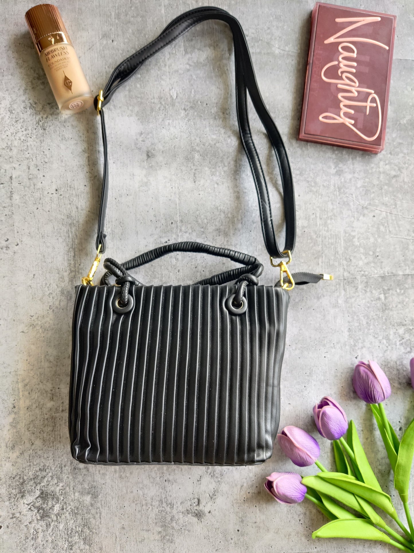 Pleated Sling Bag
