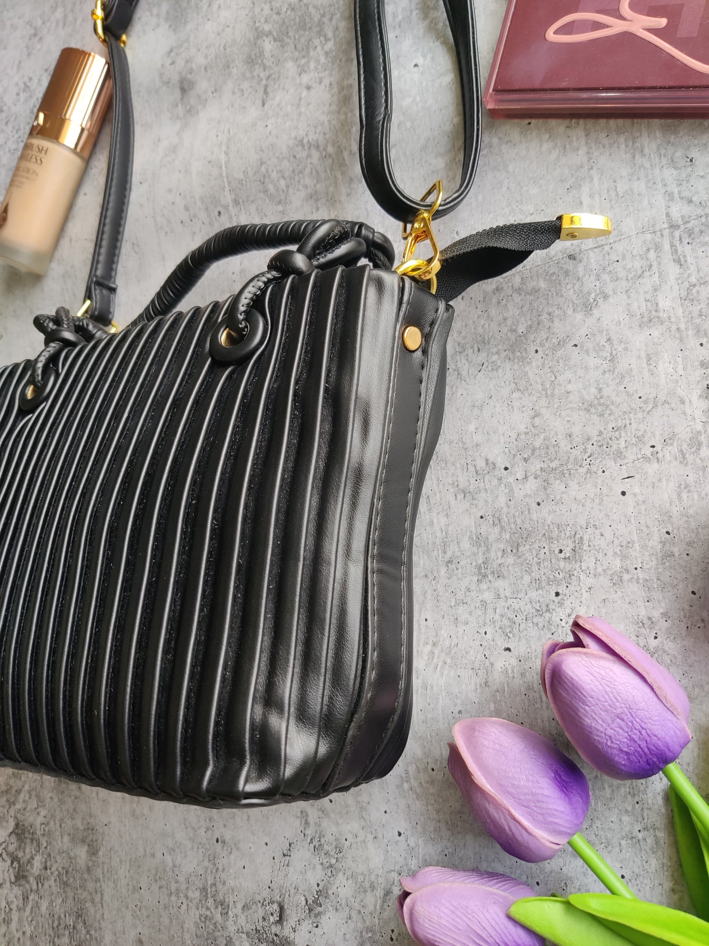 Pleated Sling Bag