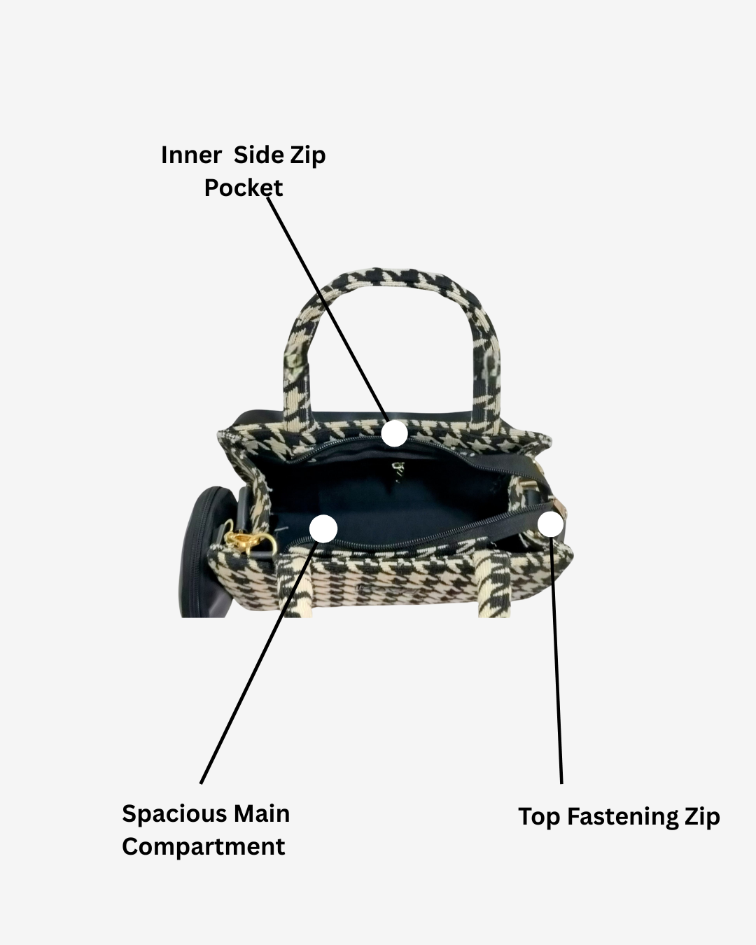 Siena Houndstooth Bag