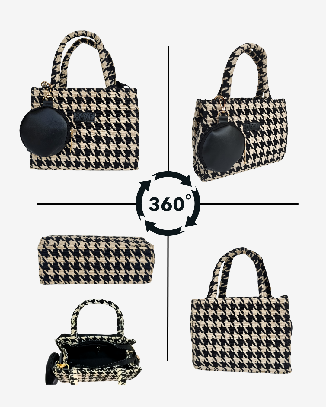 Siena Houndstooth Bag