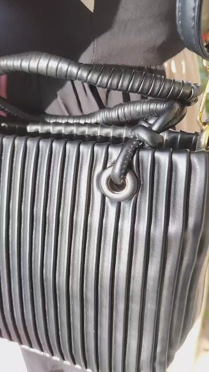 Pleated Sling Bag