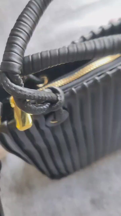 Pleated Sling Bag